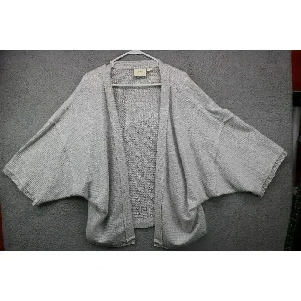 Maeve by Anthropologie Lia Hacci Kimono Open Cardigan-Medium-Gray